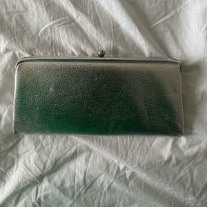 Medium silver clutch
